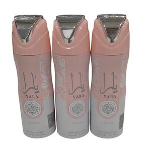 3 Cans of Lattafa Yara Perfumed Spray for Women  6.77oz
